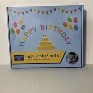 Happy Birthday Chalk Stencil Kit